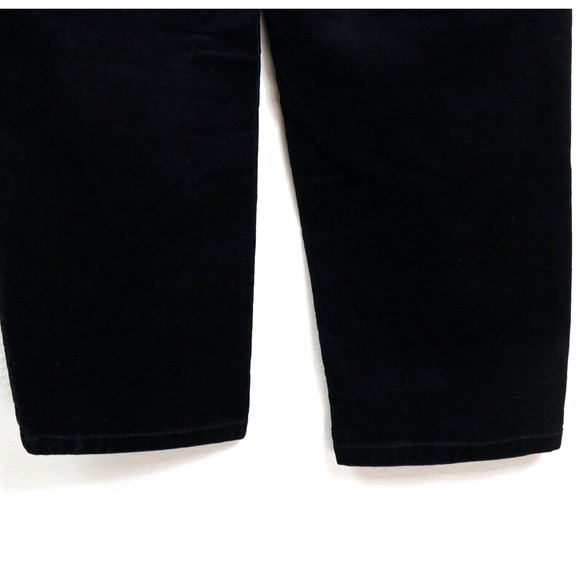 J Jill Size L Corduroy Pull On Pants Skinny Leg Elastic Waist Black - Picture 7 of 9
